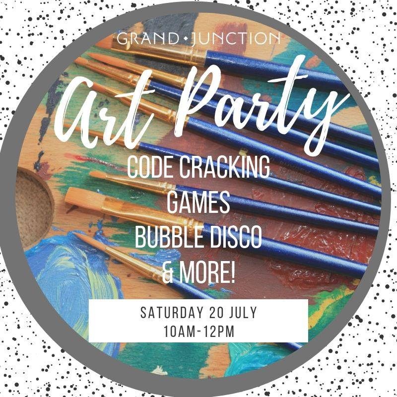 Grand Junction Art Party! Code Cracking, Games, Bubble Disco & More. Saturday 20 July 2019 10 am to mdday.. Grand Junction at St Mary Magdalene Church, Rowington Close W2 5TF