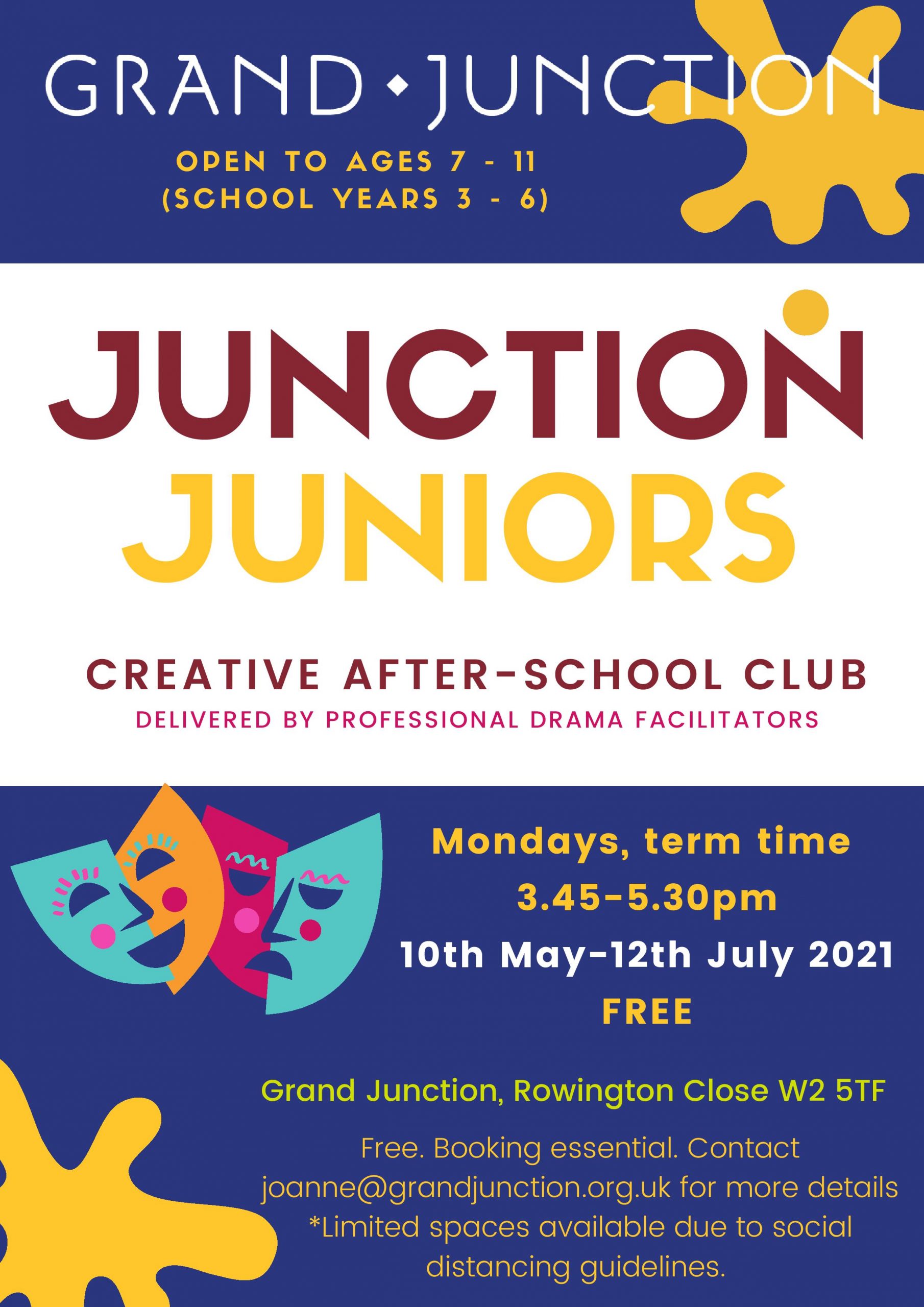 JUNCTION JUNIORS - Creative after-school club delivered by professional drama facilitators