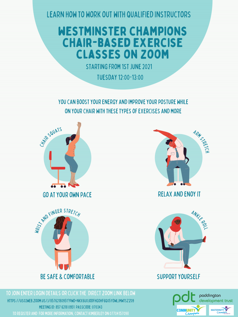 Westminster Champions Chair-based Exercise Classes on zoom